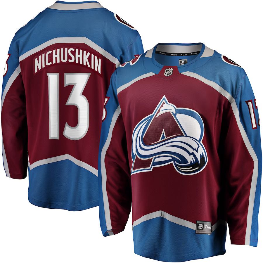 Men Colorado Avalanche #13 Valeri Nichushkin Fanatics Branded Burgundy Breakaway Player NHL Jersey